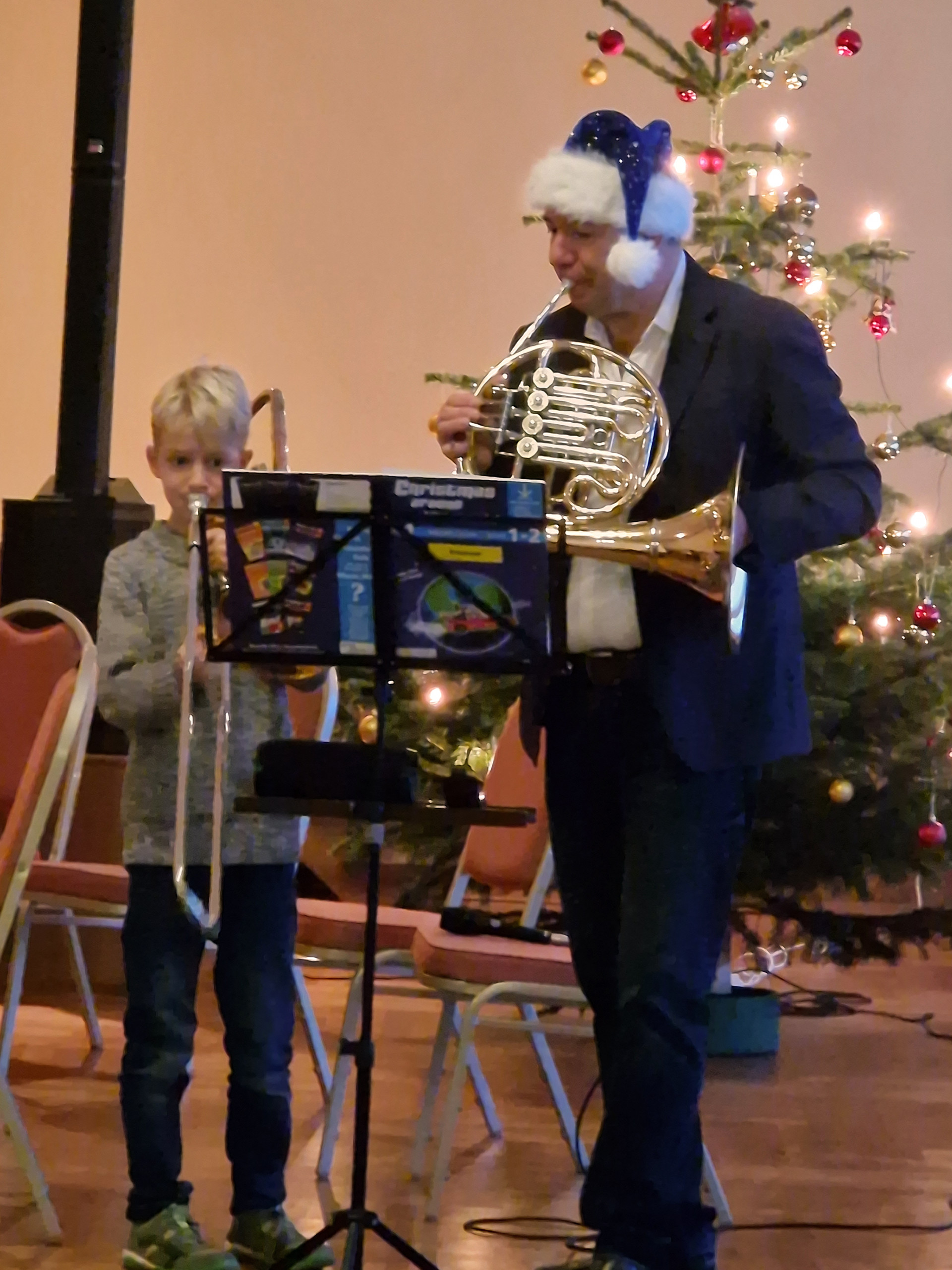 Der Instrumentalnachwuchs spielte bei der Musikzug-Weihnachtsfeier.