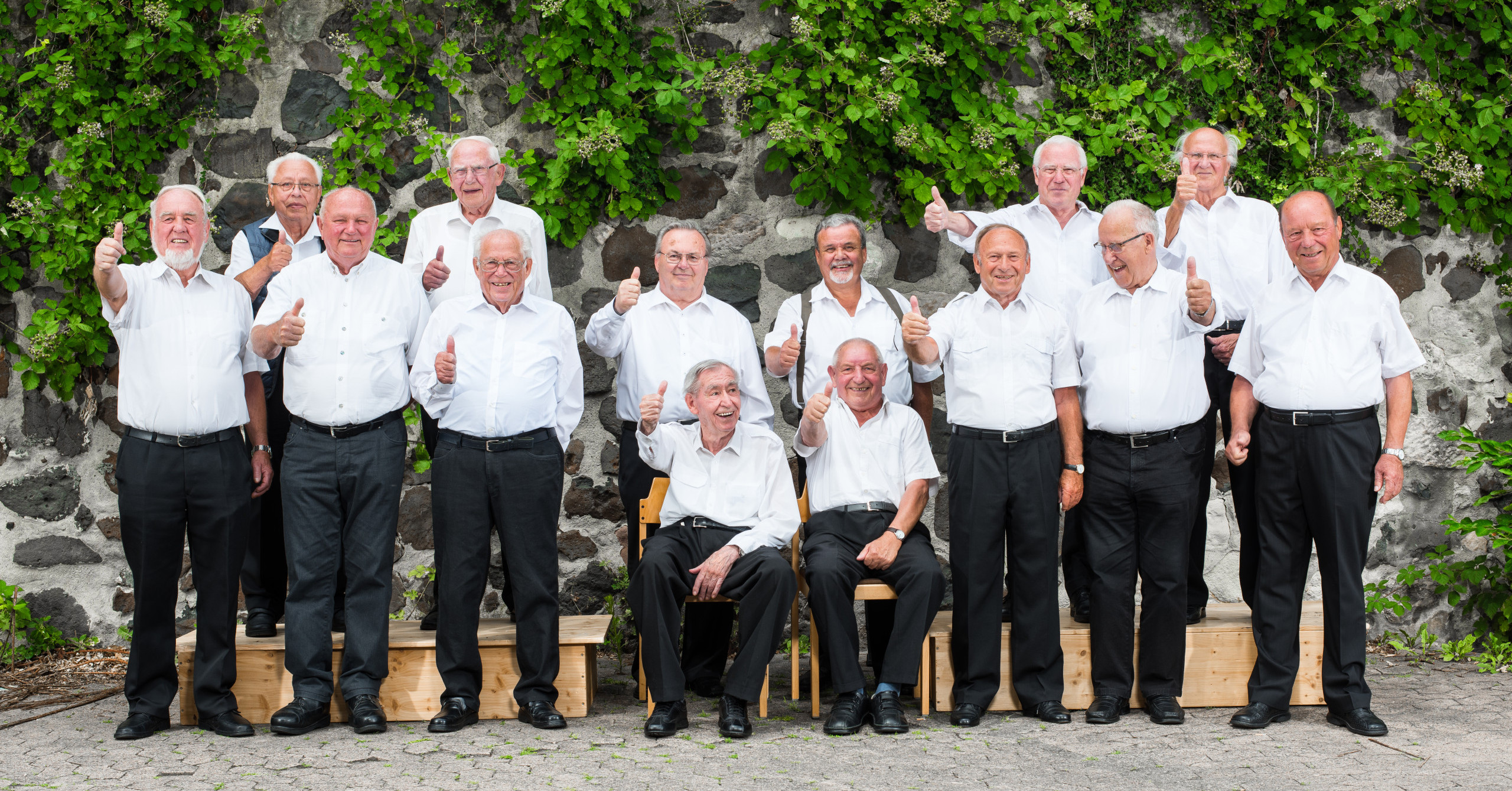 Unsere "Musikzug-Senioren" 2018, beim Jubiläum 110 Jahre Musikzug Großenritte.