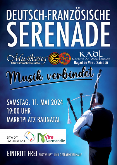 Plakat der deutsch-französischen Serenade, am 11.05.2024 in Baunatal.