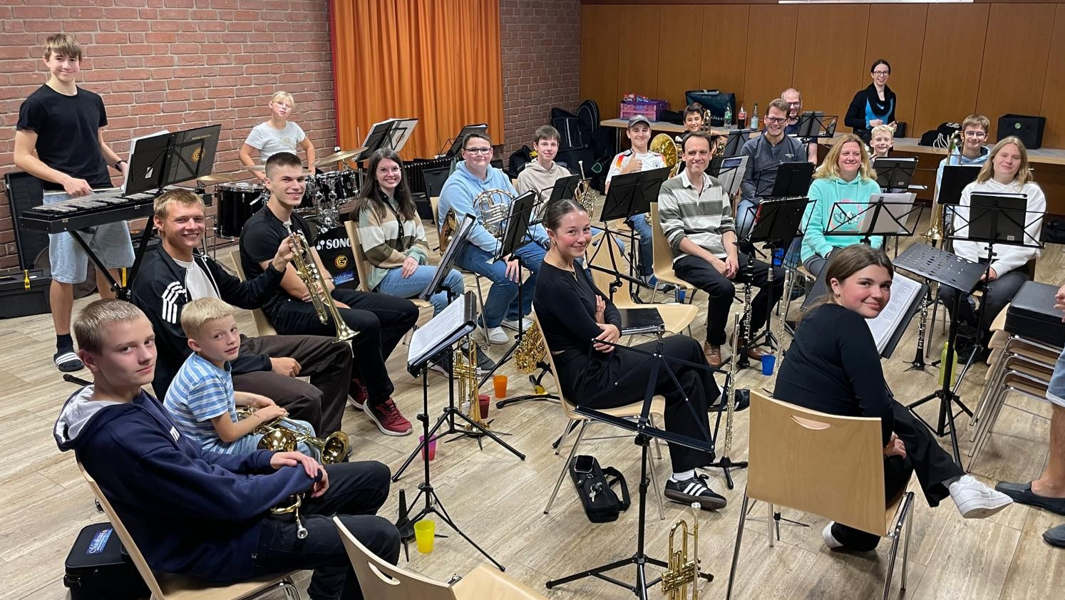 Das Jugendorchester vom Musikzug des GSV Eintracht Baunatal - Probenfreizeit 2025 in der DJH Eschwege.